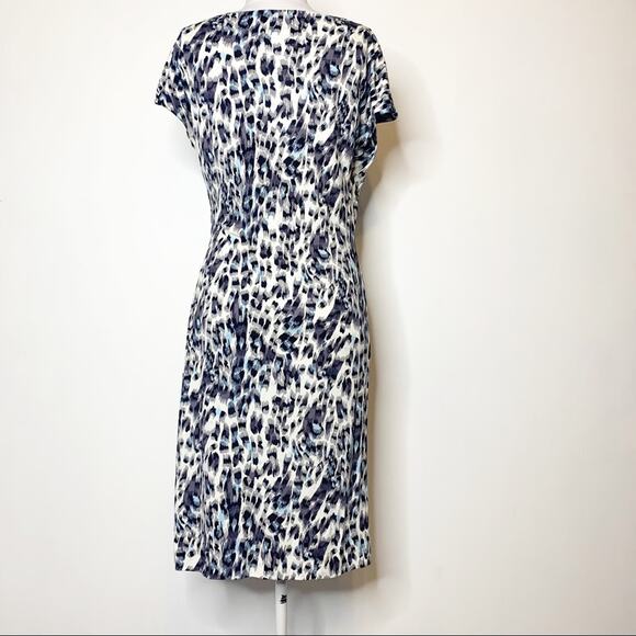 Hugo Boss ruched jersey leopard print dress - Picture 7 of 9